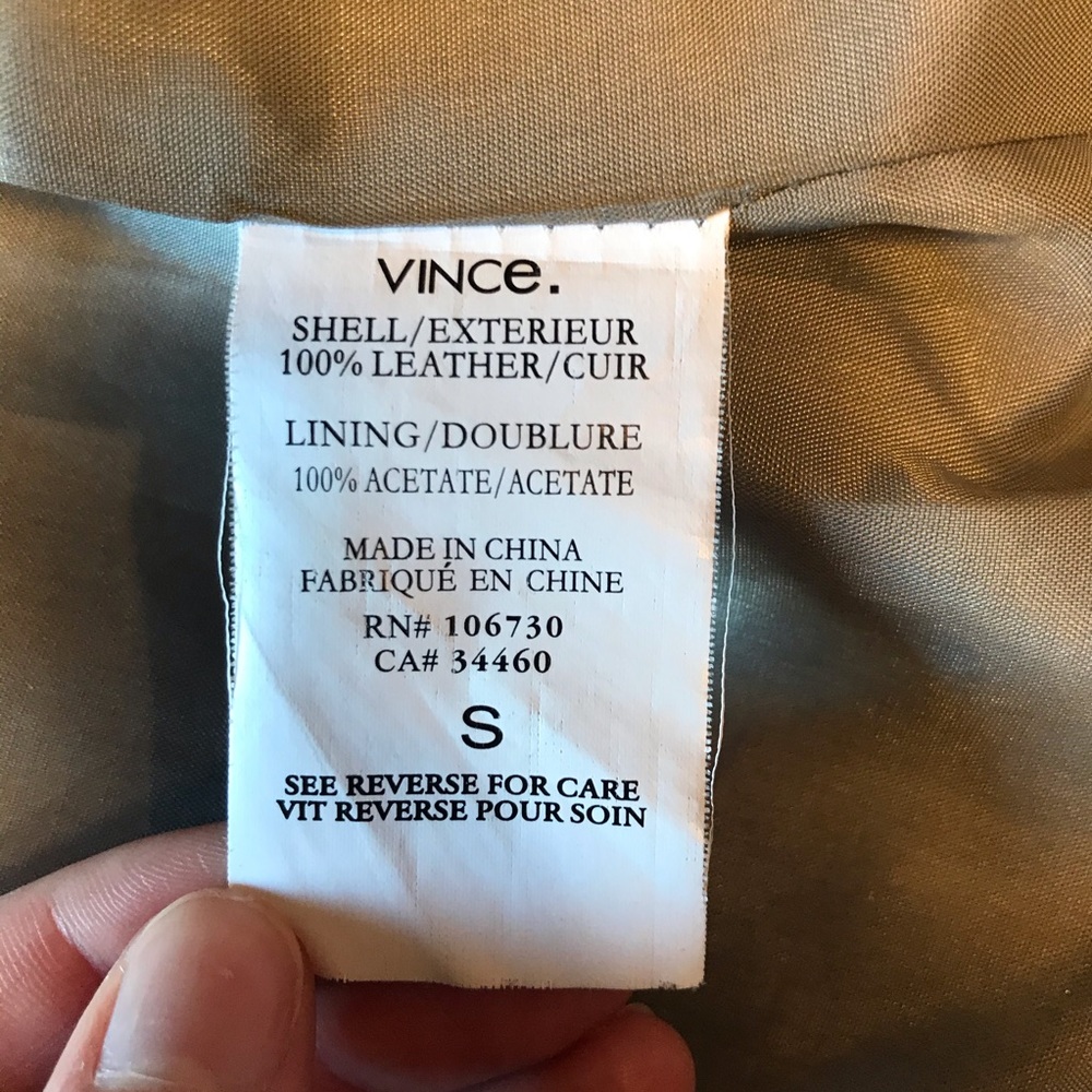 🚫 Sorry sold Vince Gray Leather Jacket - Picture 6 of 9